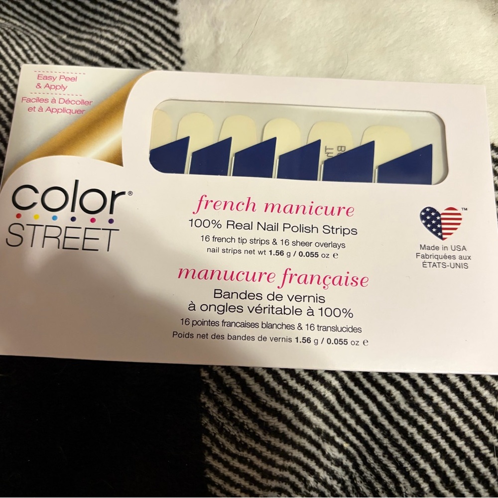 Color Street French Manicure Blue Nail Strips THE RIGHT ANGLE